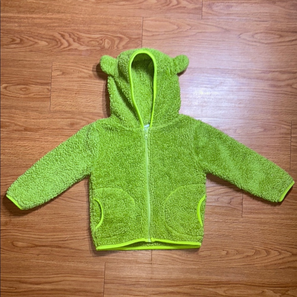 KIDS' BEARY COMFY SHERPA
JACKET IN GREEN - Picture 2 of 5